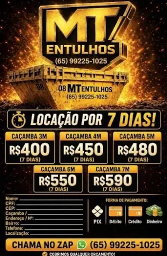 caçamba entulho