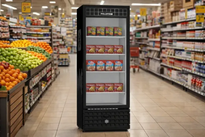 Freezer Vertical 450 Litros Porta De Vidro Preto COM AVARIAS - 220V - Polo Frio