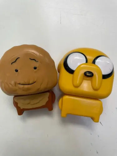 Lote 2 Bonecos Miniaturas Hora da Aventura - Jake e Canelinha - Cinnamon Bun - Cartoon Net