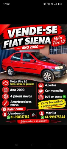 Fiat Siena EX 1.0 MPI Fire 16V 4P 2001