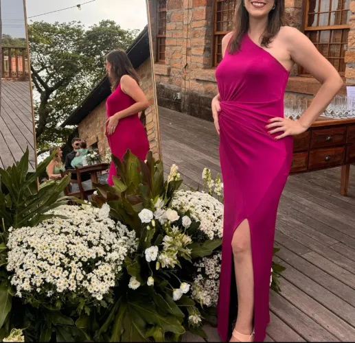 Vestido longo de festa Morena Rosa