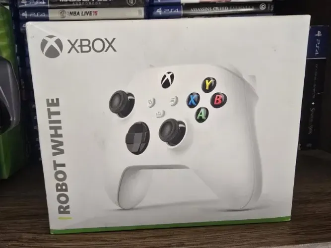 CONTROLE ROBOT WHITE XBOX ONE E SERIES LACRADO SEM FIO