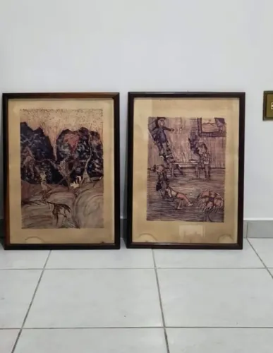 "cogumelos mágicos" obras de arte de alberto diaz - 1992 quadro artdecor decoração quadros