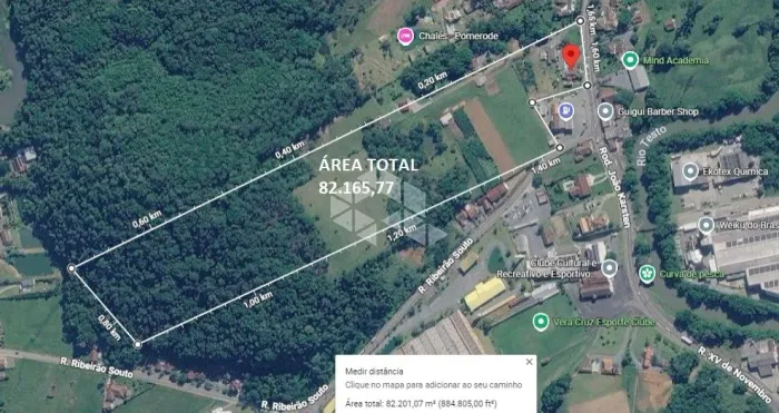 Terreno à venda, 82.165,77 m² - Testo Central - Pomerode/SC