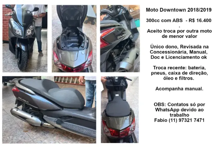 Moto Downtown 2018/2019 Unico Dono