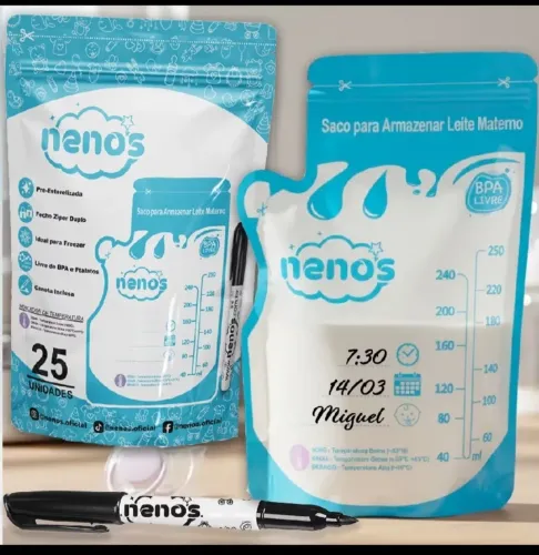 Saquinho de leite materno