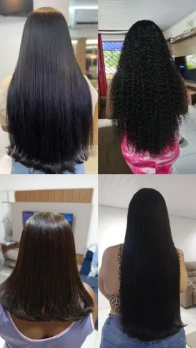 Aplicação e colocação de mega hair