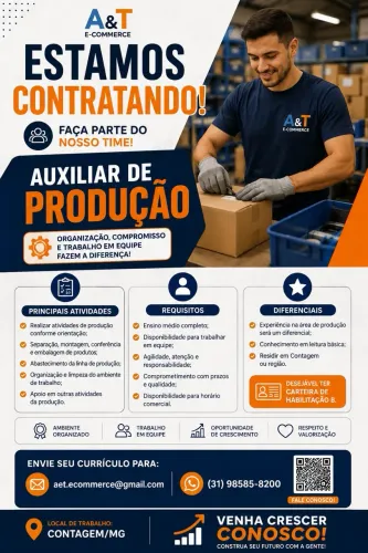 Vaga auxiliar de produção