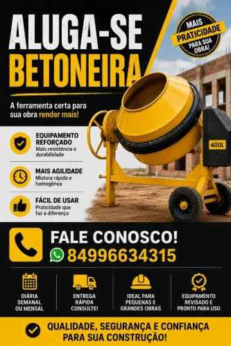 Aluga-se betoneira