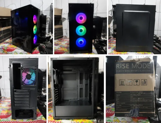 ? Gabinete Rise Mode Glass RGB -Lateral em vidro | ATX/M-ATX/Mini-ITX