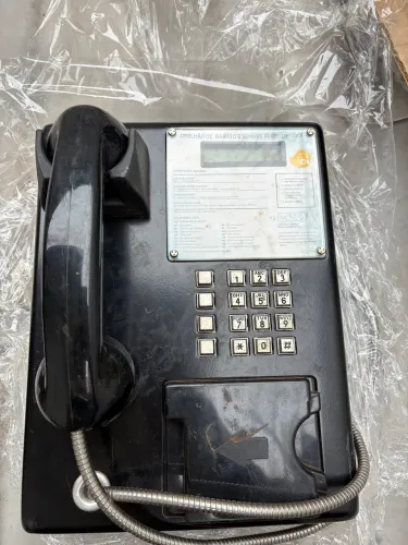 Orelhão Telefone Público Antigo Preto