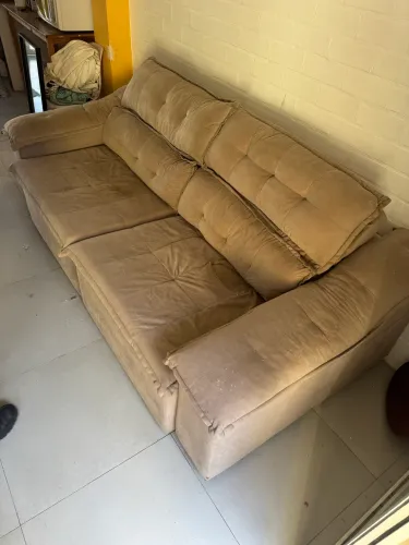 Sofá Retrátil e Reclinável 2,10 m - Muito Confortável - Leia a Descrição