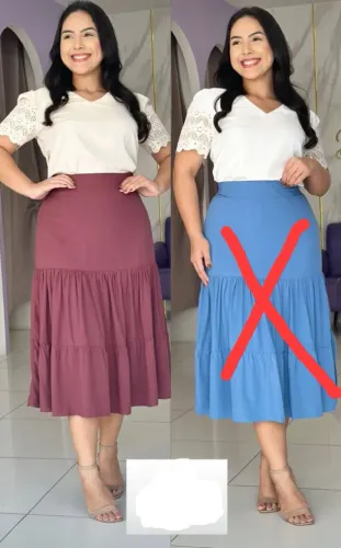 Bazar de semi novíssimos, saia mide disponível a cor vinho somente interessados não chamo 