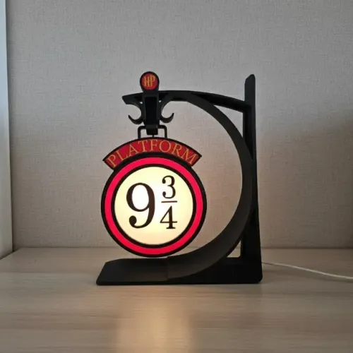 Luminária Decorativa Harry Potter Plataforma 9¾ | Abajur Geek Colecionável