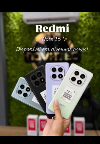 Xiaomi Lançamento Redmi Note 15 4G 256Gb 08Gb RAM Novo Entregamos Grátis Garantia