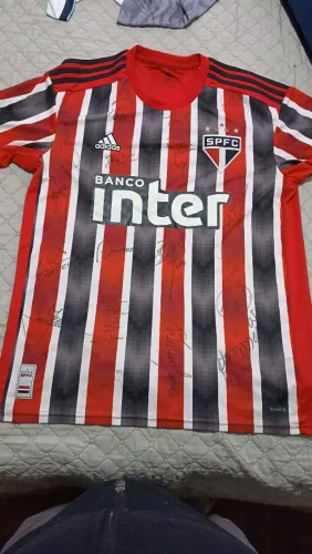 Camiseta camisa São Paulo time SPFC autografada original