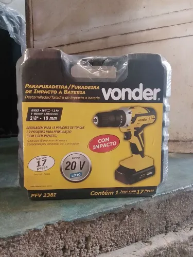 Furadeira e parafusadeira Vonder com impacto 20 volts