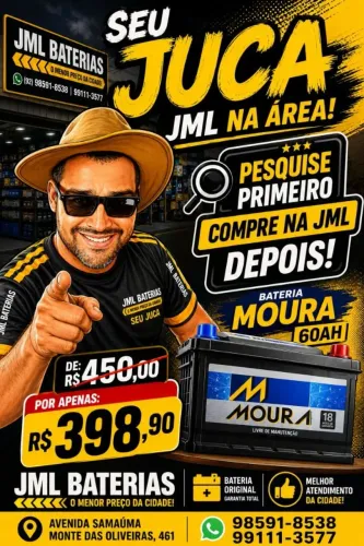 BATERIA 60A AMP MOURA R$ 398.90 18 MESES GARANTIA 