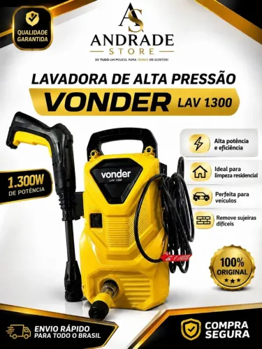 LAVADORA DE ALTA PRESSÃO VONDER LAV 1300