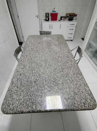 MESA DE GRANITO 2,00 x 1,00 m | TAMPO + PÉ EM GRANITO