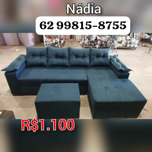 Sofá %% Sofá com chaise 4 lugares