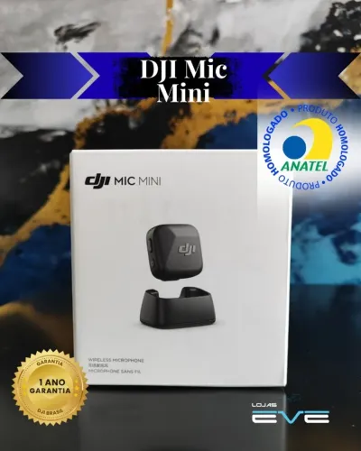 Microfone DJI Mic Mini (1 TX Microfone Preto) BR - DJI128