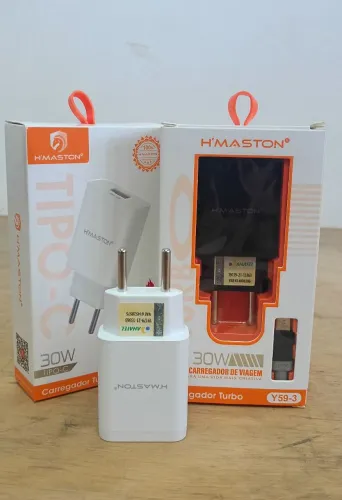 Carregador de Celular Turbo 30w H'maston - Tipo C