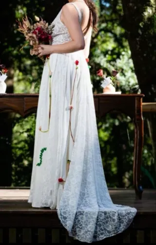 Vestido de noiva boho artesanal