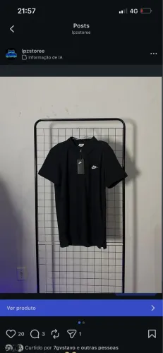 Polo Nike club preta