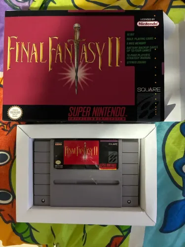 Final Fantasy II Original Super Nintendo (SNES) - Autêntico - RPG Clássico da Square