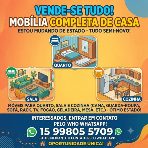 ? VENDE-SE MOBÍLIA COMPLETA DE CASA ?