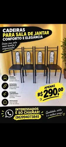 PROMOÇÃO CADEIRAS NOVAS