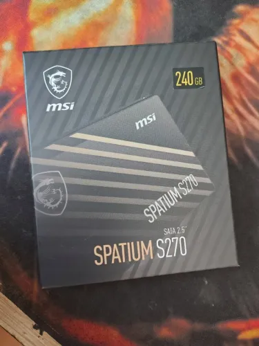 Ssd Msi Spatium S270 240gb 2,5 Sata Iii 3d Nand Preto