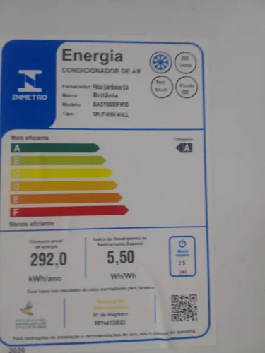 Vendo ar-condionado Britânia 9mil btu . Poucos meses de uso.