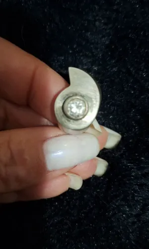Anel em prata legítima com zirconia