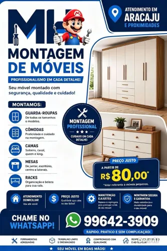 MONTADOR DE MÓVEIS EM ARACAJU 