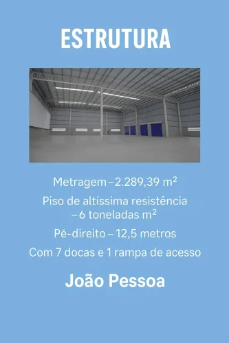 Galpão Logístico para Locação em João Pessoa/PB