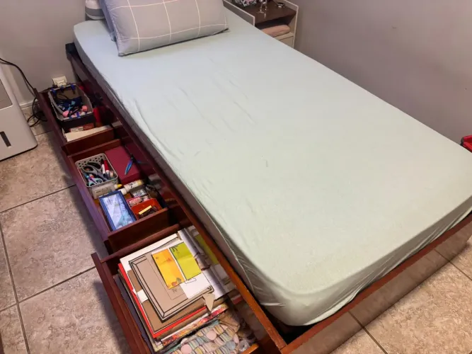 Cama Solteiro - Madeira Maciça