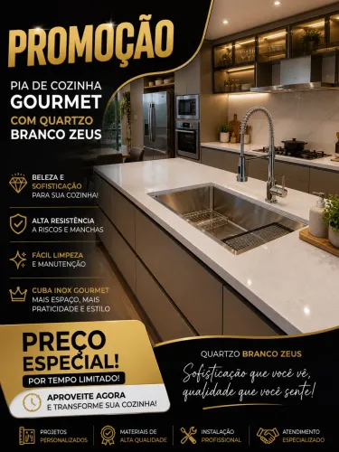 Pia de cozinha de quartzo branco 