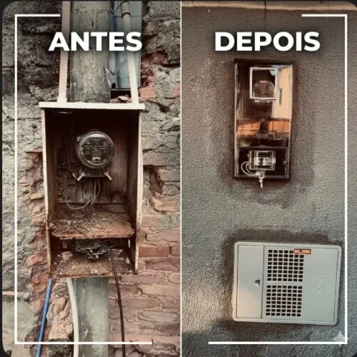 Virar para rua caixa Edp e Sabesp 