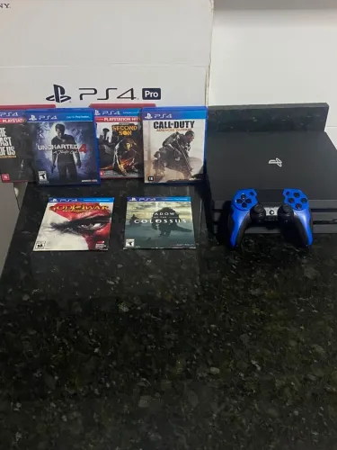 PS4 Pro 1TB + 6 Jogos + Controle Sem Fio