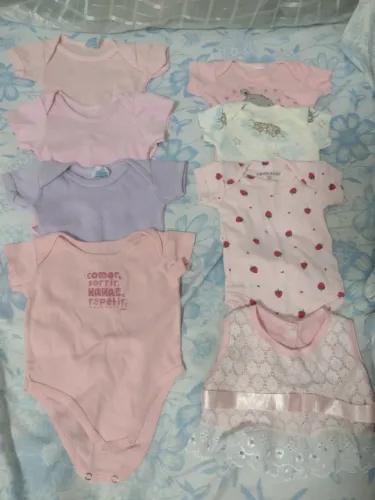 Lote de roupas menina bebê RN/3 meses 8 peças
