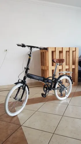 Bicicleta dobrável Echo vintage - kit marcha Shimano - 6 velocidades
