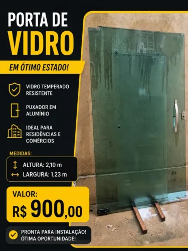 Porta de vidro - Blindex