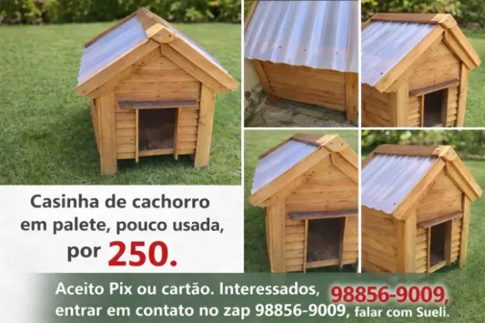 Casa de cachorro em palete 