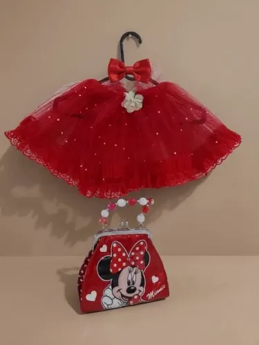 Kit lookinho Minnie luxo- bolsa original+ saia tule