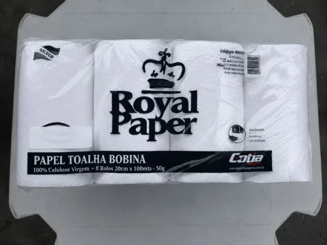 Papel Toalha - Bobina de 100mts
