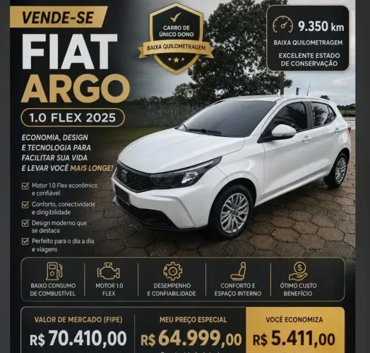 Fiat Argo Drive 1.0 6V Flex 2025