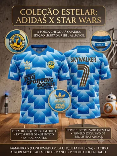Camisa Adidas x Star Wars - Republic F.C. (Luke Skywalker #7) - Camisa de Colecionador