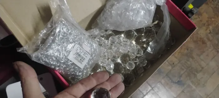 Conjunto de Vidros e Peças para Luminária - Reposição/Artesanato